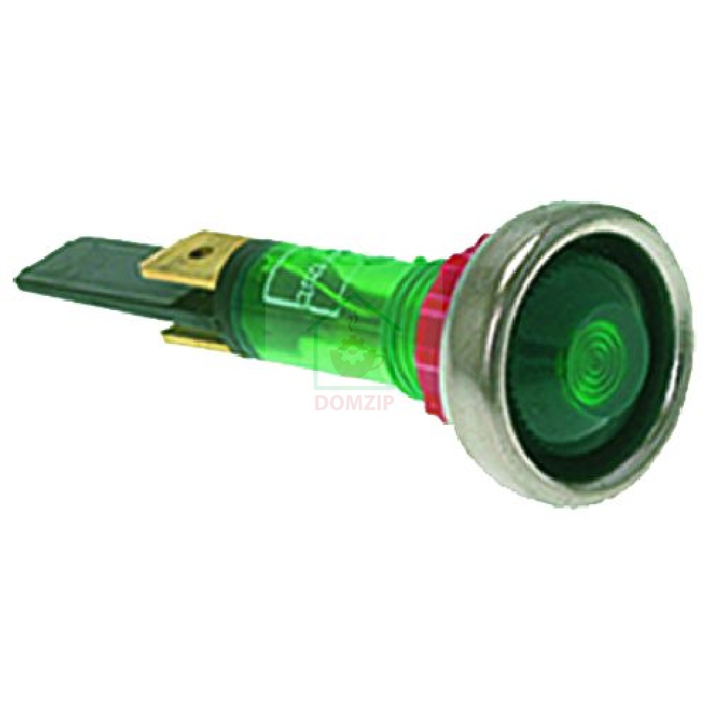 Лампочка зеленая 250V