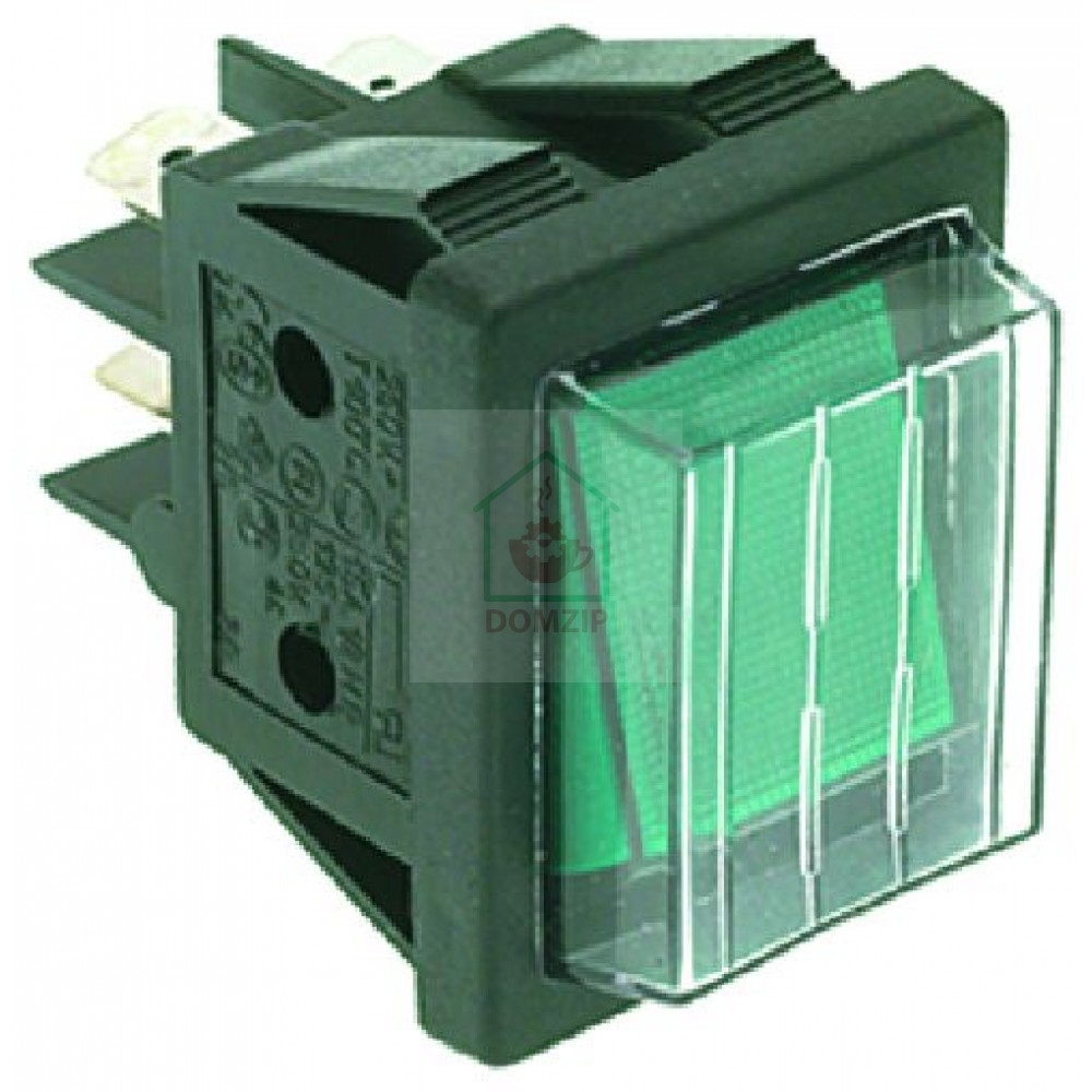 Кнопка импульсная зеленая 250V 16A
