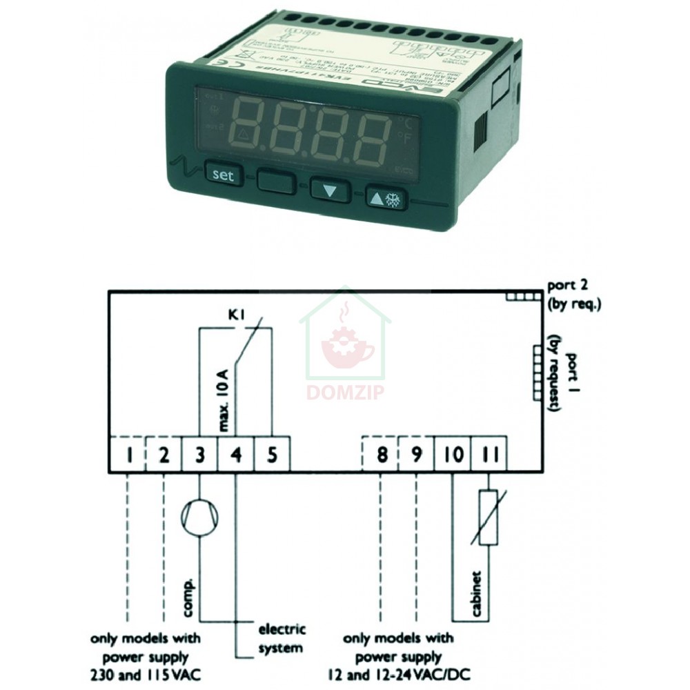 Термостат EVK211 12-24Vac/dc NTC/PTC